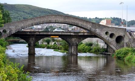 The Old bridge, Pontypridd, built in the mid-18th century.